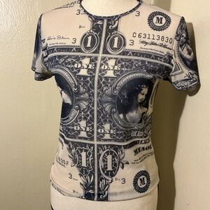 Miaou Black and Cream Graphic Short Sleeve Tee6